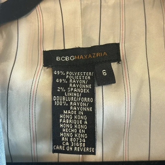 BCBG women’s blue/gray three-piece suit, including pants/skirt/jacket size 6 - Picture 5 of 16